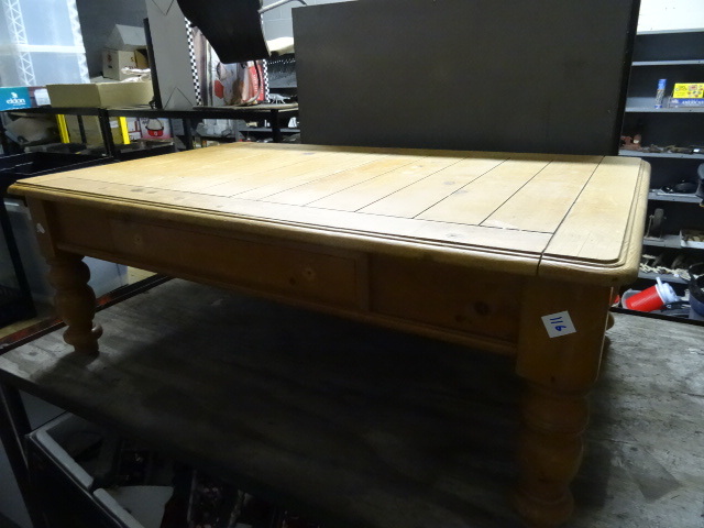 lot 116 image: Wood Coffee Table 1 Drawer,