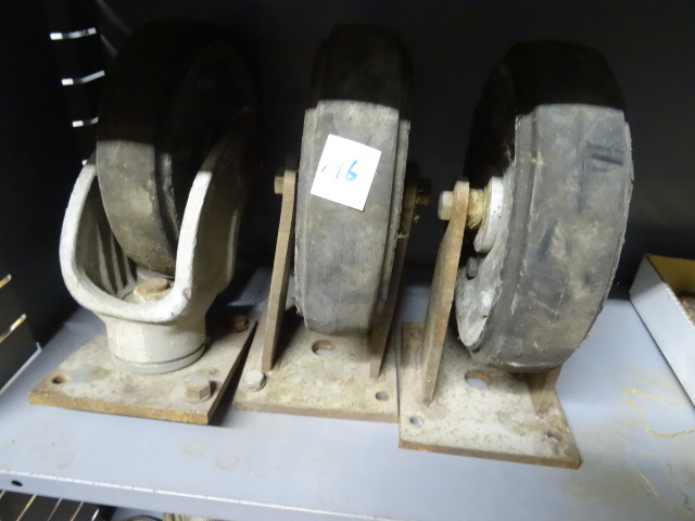 lot 196 image: 3 Heavy Duty 8 Casters