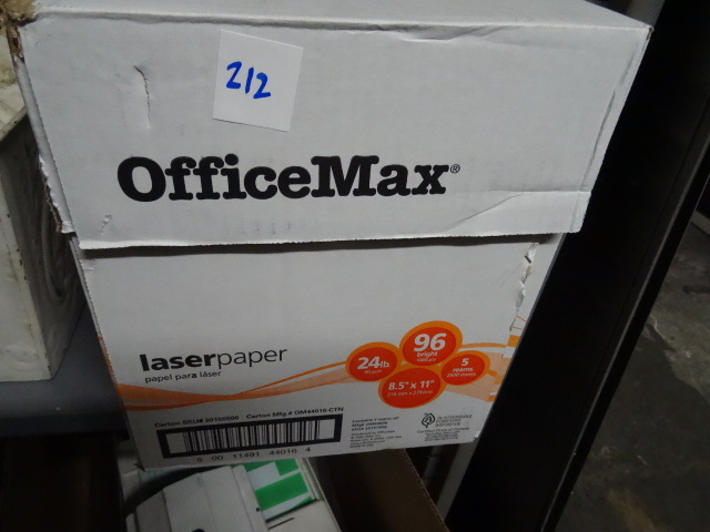 lot 212 image: 8 12 X 11 Laser Paper, 5 Reams