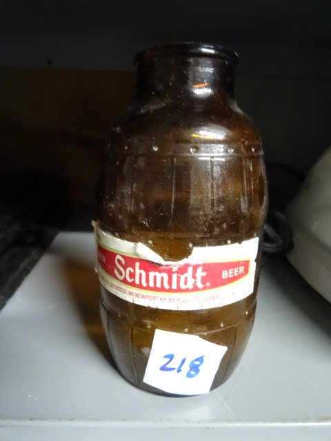 lot 218 image: Vintage Schmidt Beer Bottle