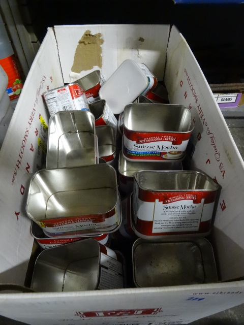 lot 229 image: Coffee Tins, Great for Sorting