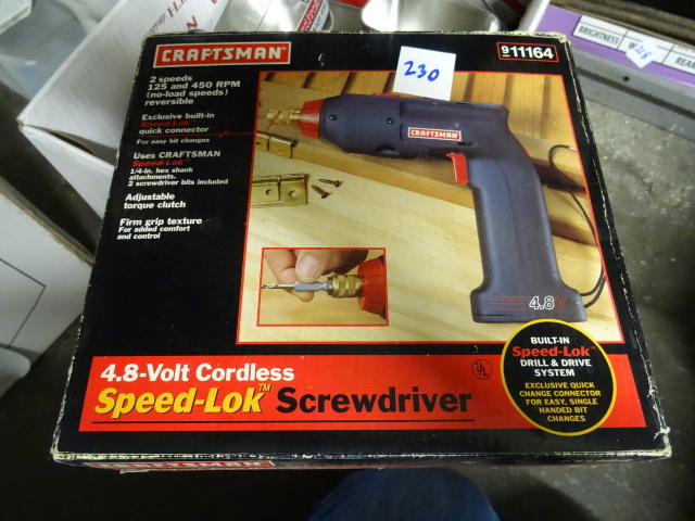 lot 230 image: Craftsman  Cordless Screwdriver