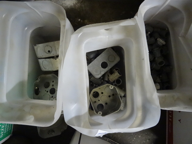 lot 233 image: 3 Bins of Electrical Supplies