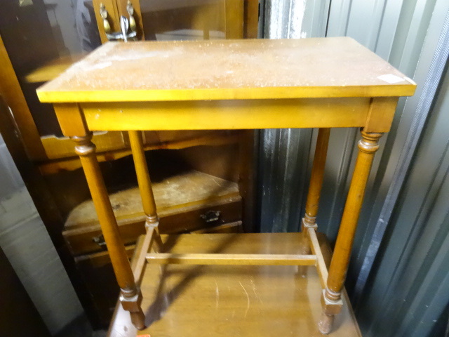 lot 260 image: Vintage Wood Table 24 X 14 X 30
