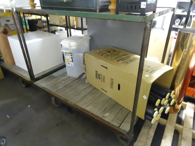 lot 283 image: 2 Wheeled Shop Cart. 2 Tier