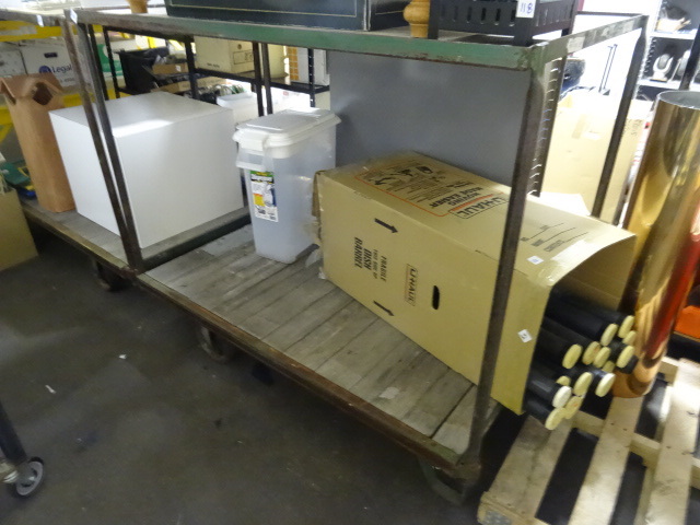 lot 284 image: 2 Wheeled Shop Cart. 2 Tier