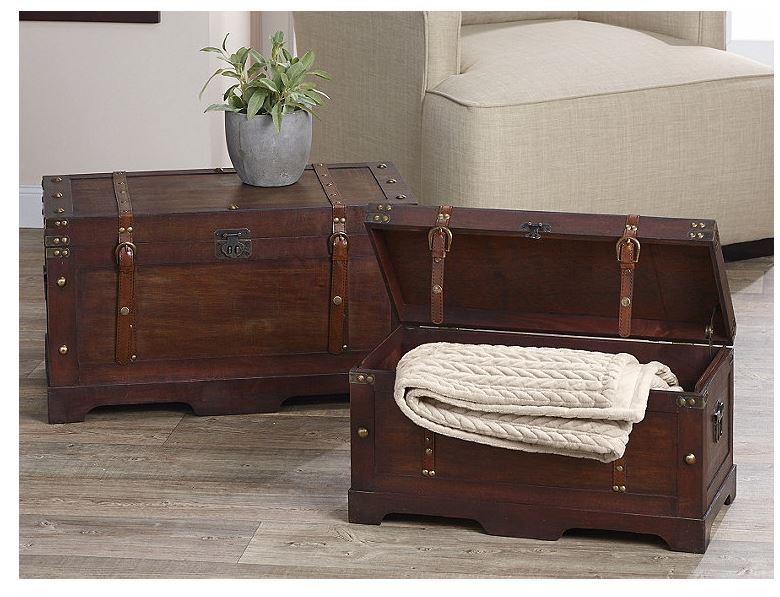 lot 25 image: alcove Set of 2 Vintage Looking Trunks