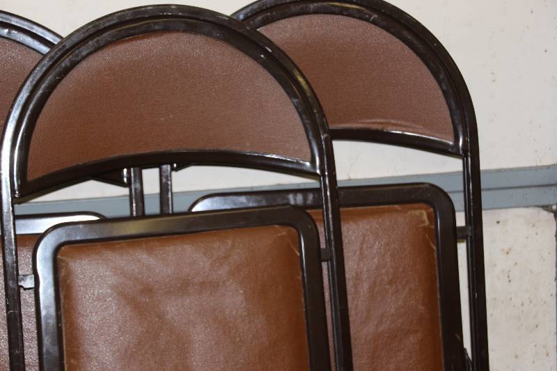 Six Metal Folding Chairs