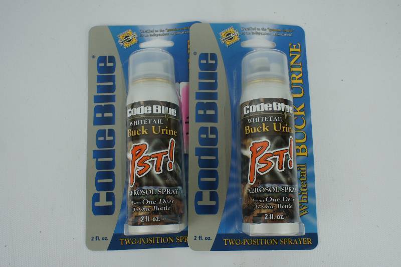 Lot of 2 Code Blue PST Buck Urine Aerosol Spray (2-Ounce)
