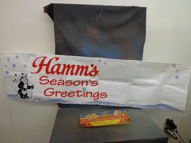 lot 114 image: X-mas Lights & Hamms Banner