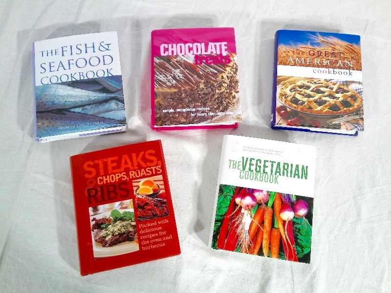 Assorted Cook Books & Self Help Books (Some New & Never Used)