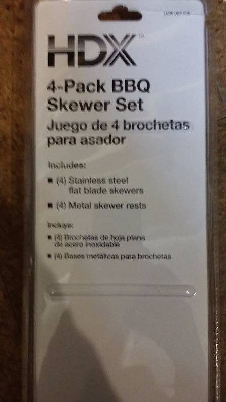 HDX 4-pack BBQ Skewer Set