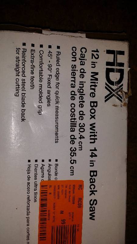 HDX 12in Mitre Box with 14in Back Saw