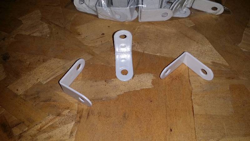 4 dozen white angle brackets