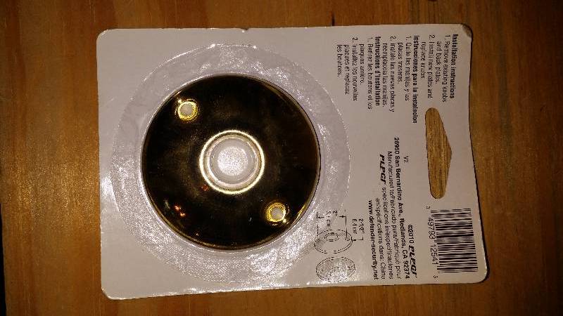 6 Door back plates in brassgold