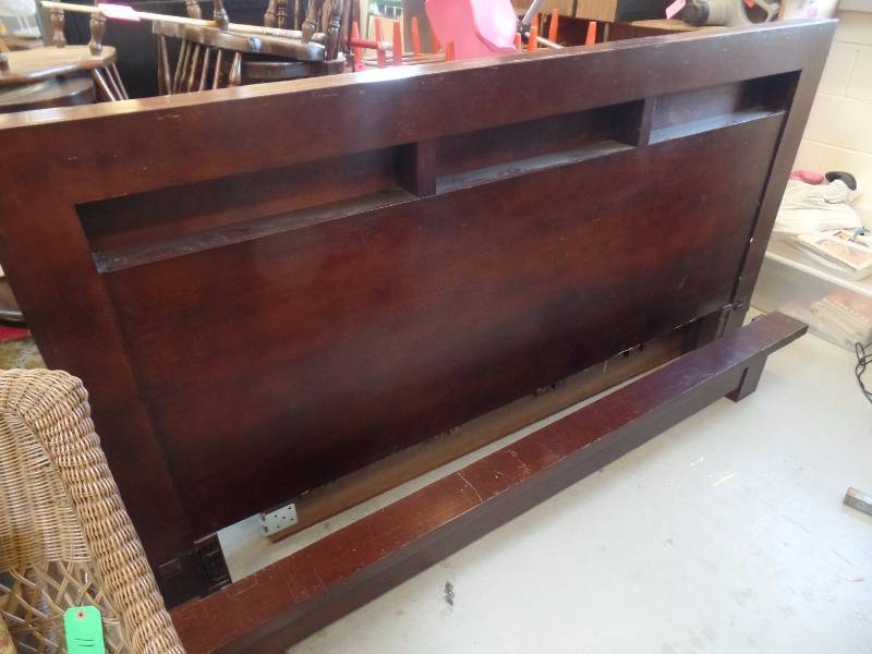 lot 13 image: King Bed Frame with Head & Footboard