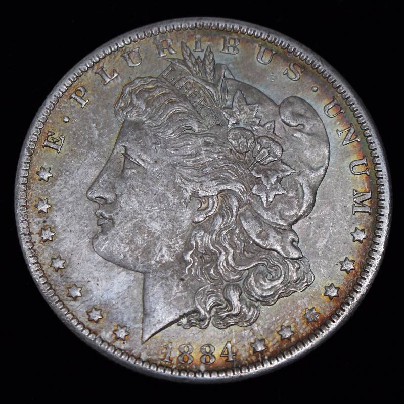 1884-O Morgan Silver Dollar XF Details with Toning