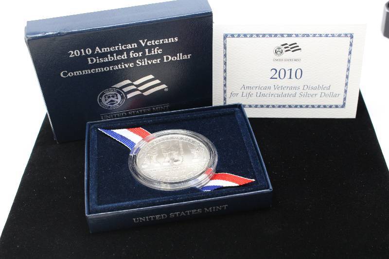 2010 American Veteran Disabled for Life Commemorative Silver Dollar
