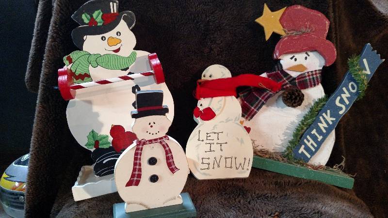 4 Wooden Snowman