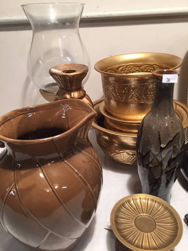 VASES, STANDS AND PITCHER