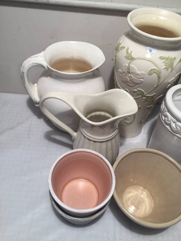 VASES, PITCHERS AND BOWLS
