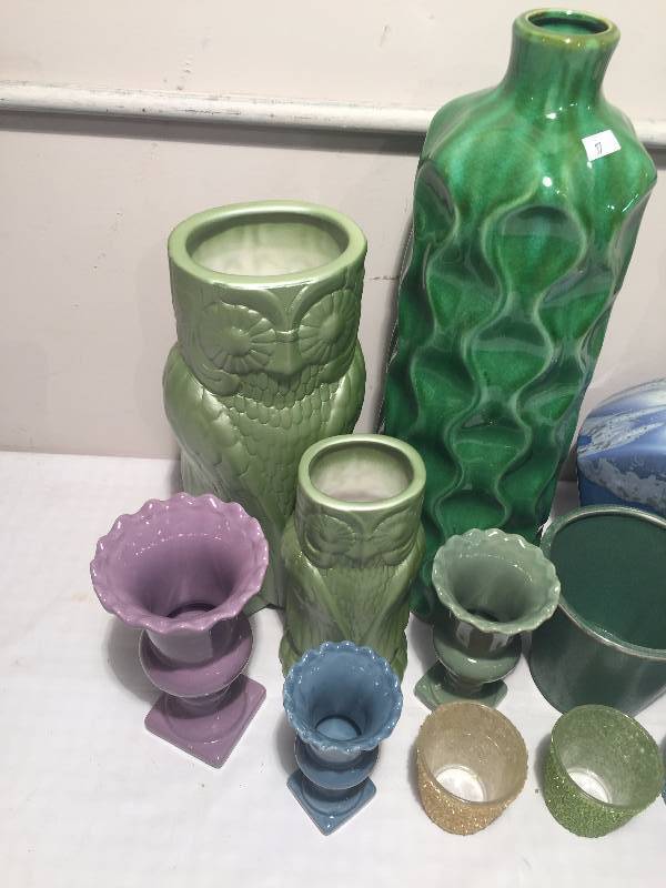 OWL VASES AND MORE