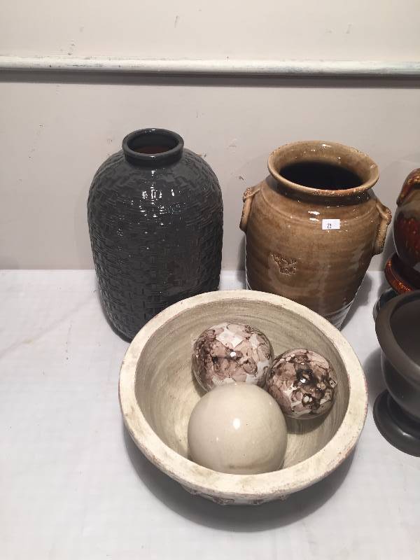 VASES AND BOWL
