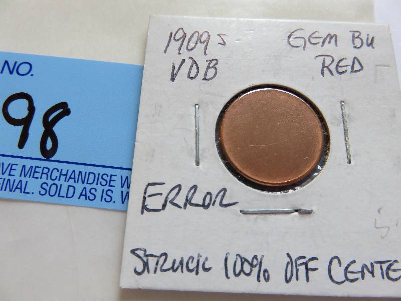 1909 VDB, Error, Gem Bu Red