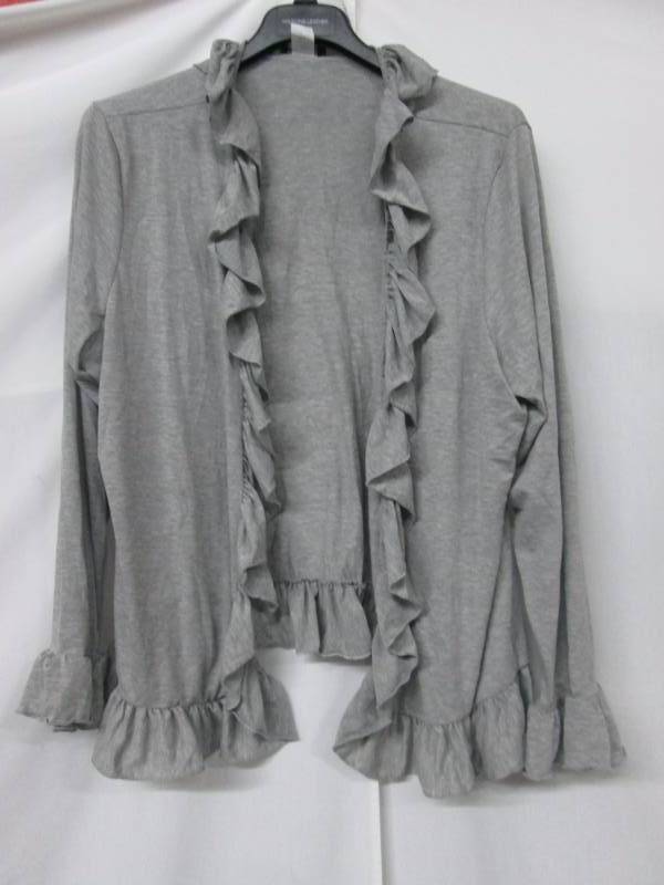 Company B Womens Ruffle-Front Cardigan