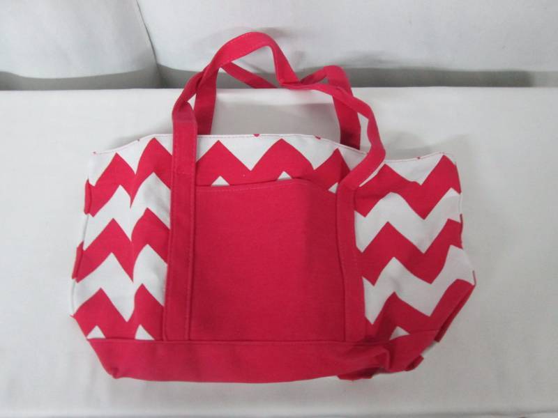 Pink and White Tote
