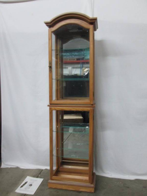 Curio Display Cabinet in Oak Finish