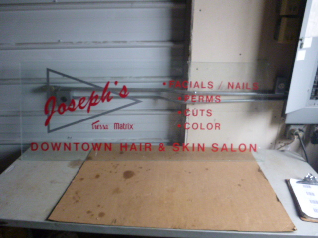 lot 84 image: Plexiglas Advertising Sign