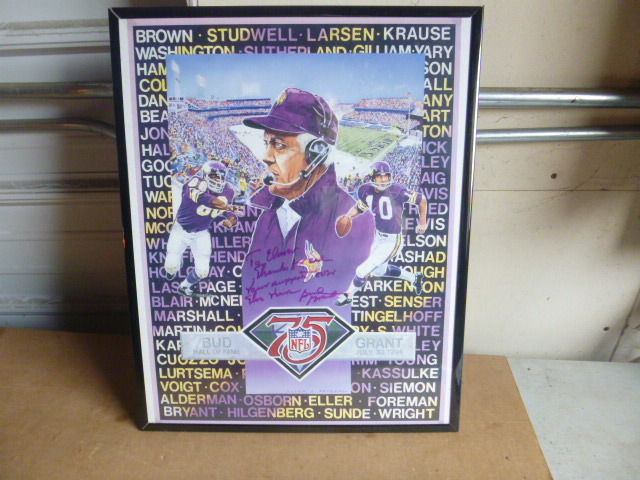 lot 108 image: Minnesota Vikings Bud Grant Poster