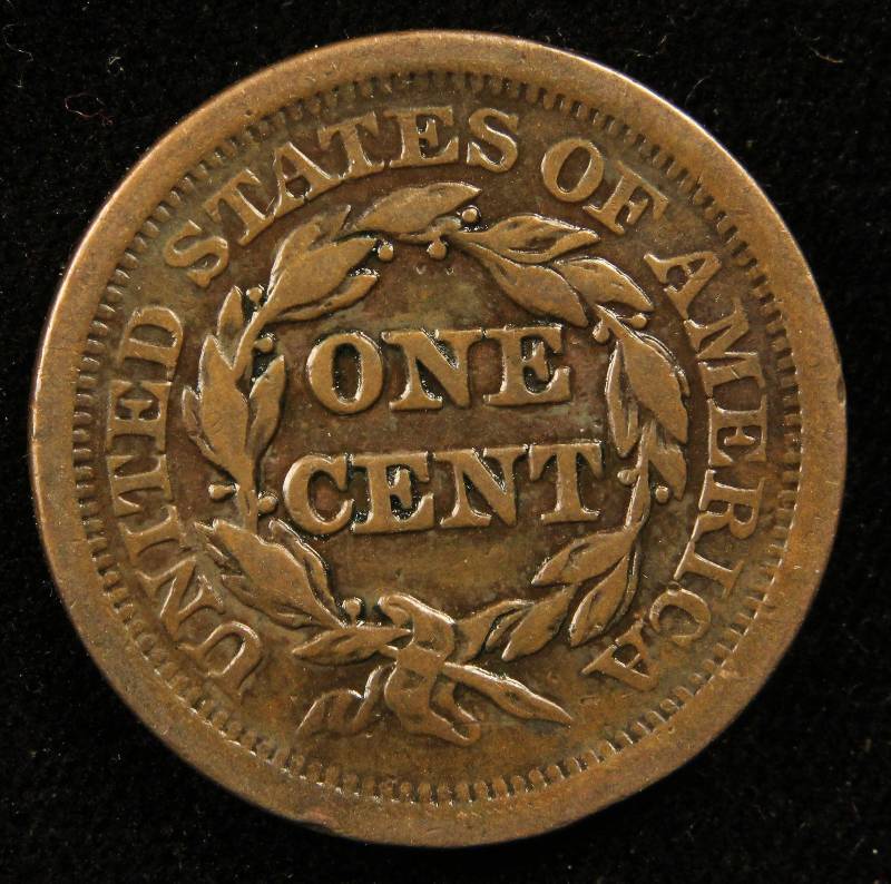 1852 US LARGE CENT XF