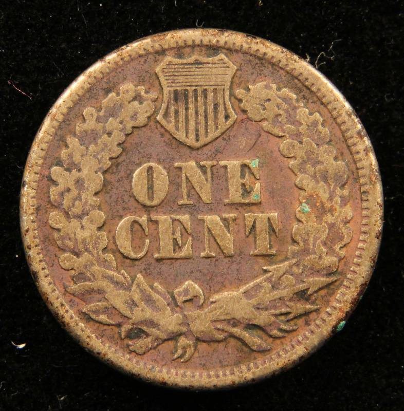 1863 COPPER NICKEL INDIAN HEAD CENT FINE