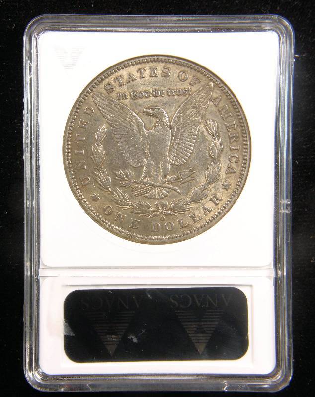 1896 O MORGAN SILVER DOLLAR AU50 OLD ANACS BETTER DATE