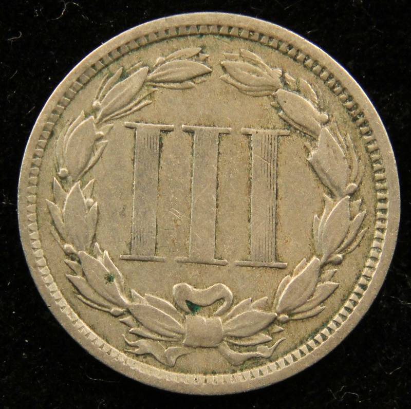 1868 3 CENT NICKEL FINE DETAILS