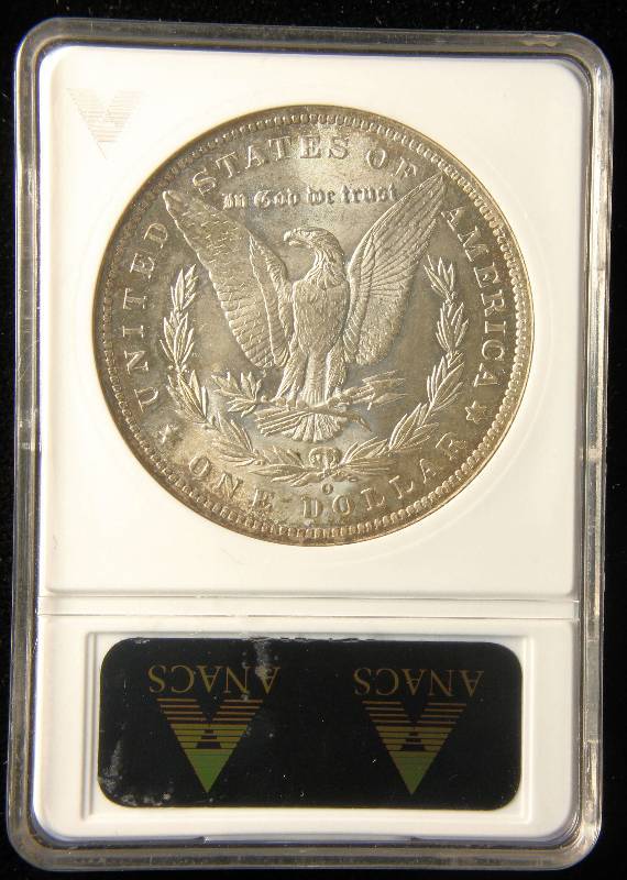 1885 O MORGAN SILVER DOLLAR MS64 OLD ANACS CERTIFIED