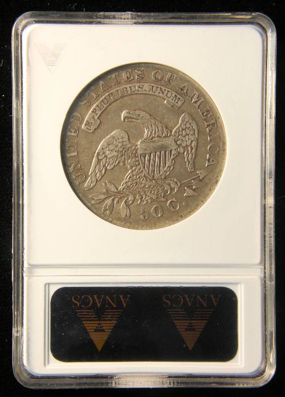 1833 US BUST SILVER HALF DOLLAR EF40 OLD ANACS CERTIFIED