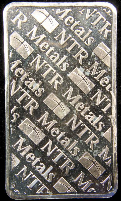 10 TROY Oz. .999 FINE SILVER BAR NTR METALS