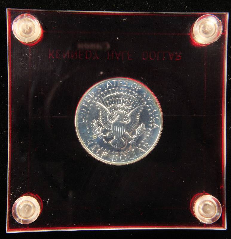 1964 PROOF KENNEDY SILVER HALF DOLLAR IN RED PLASTIC CASE