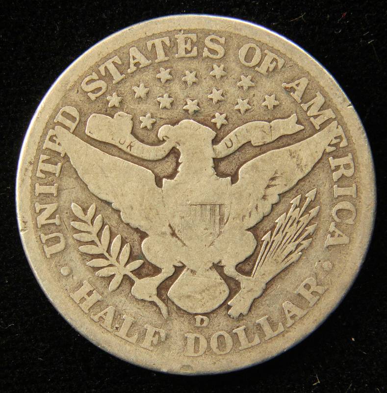 1906 D BARBER SILVER HALF