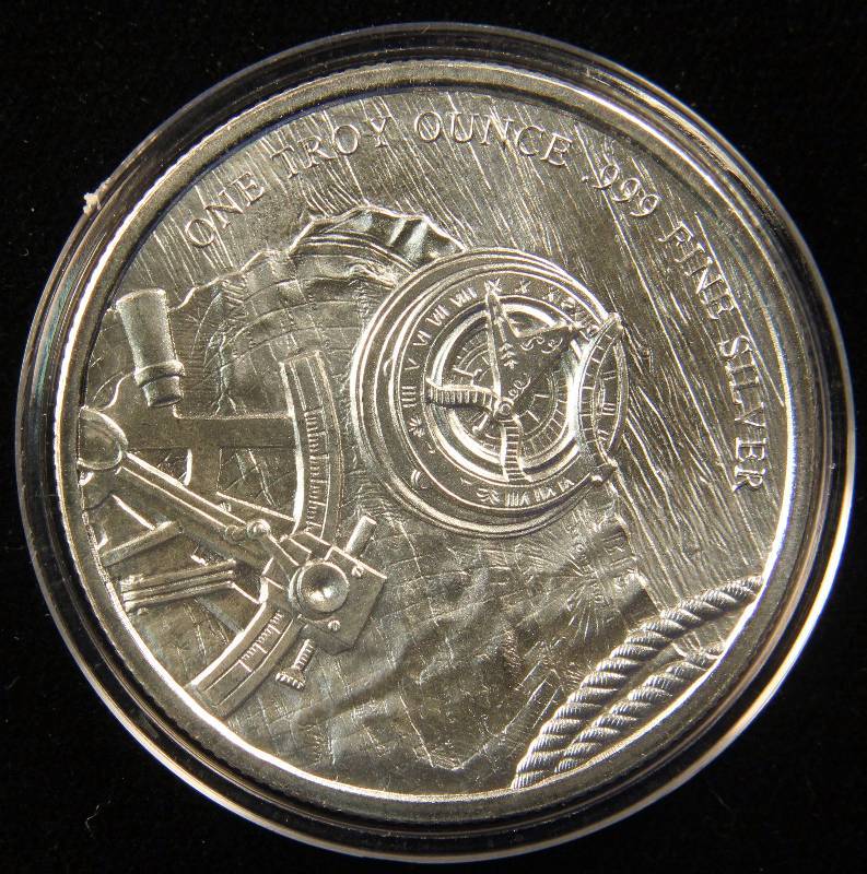 1 TROY Oz. .999 FINE SILVER ROUND PROSPECTOR IN AIRTITE CAPSULE