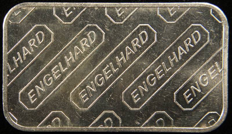 1 TROY OZ. .999 FINE SILVER ENGELHARD BAR