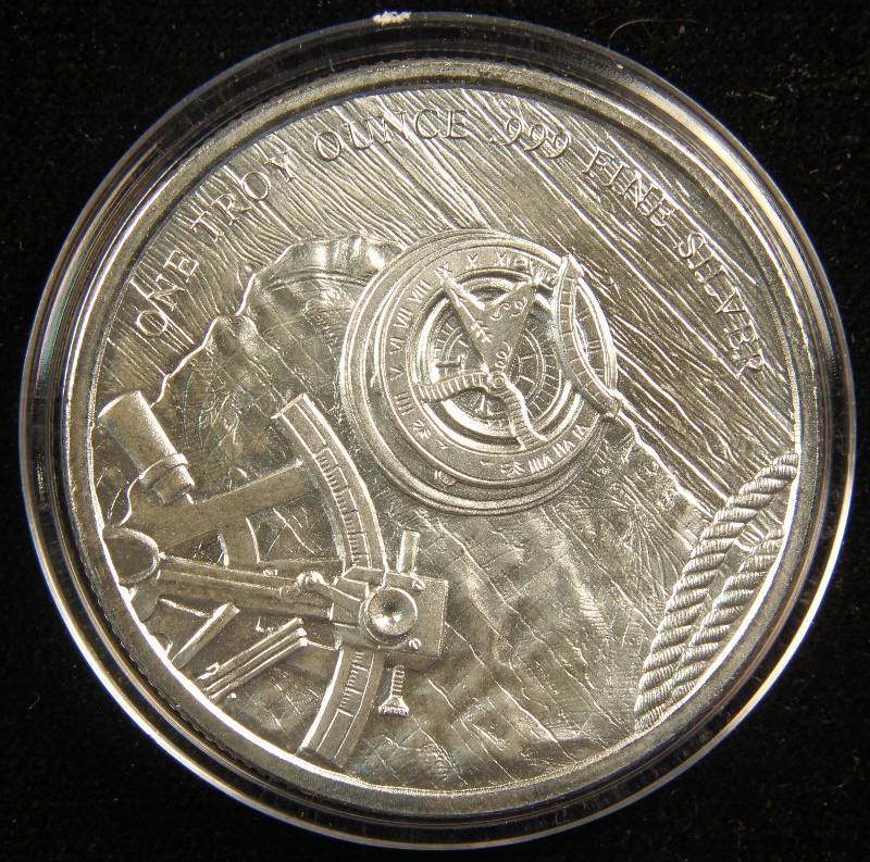 1 TROY Oz. .999 FINE SILVER ROUND PROSPECTOR IN AIRTITE CAPSULE