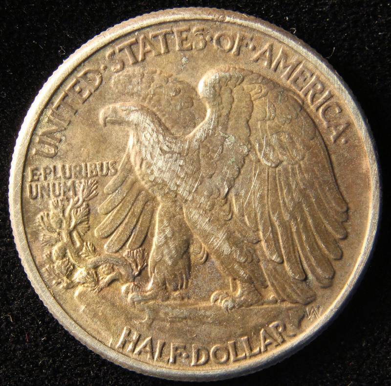 1942 WALKING LIBERTY SILVER HALF DOLLAR VF