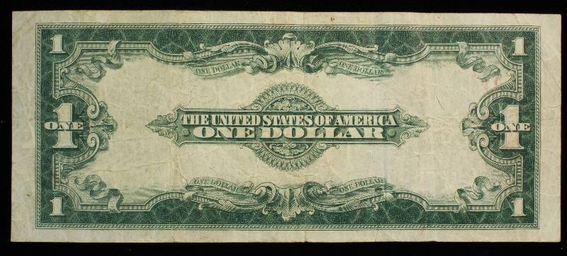 1923 US LARGE SIZE $1 HORSE BLANKET NOTE SILVER CERTIFICATE