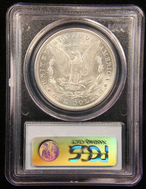 1889 MORGAN SILVER DOLLAR AU58 PCGS CERTIFIED