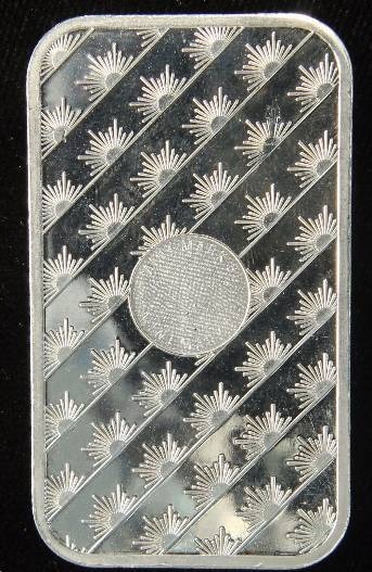 1 TROY OZ. .999 FINE SILVER SUNSHINE BAR