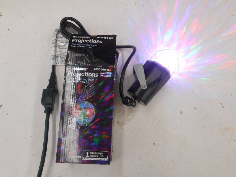 lot 65 image: 10 in. Red Green Blue Projection Kaleidoscope Spotlight